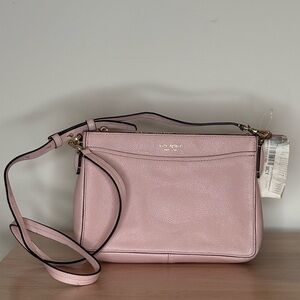Pink Leather Crossbody Bag